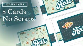 Make 8 Cards Today | No Scrap Cardmaking with 8x8 Paper