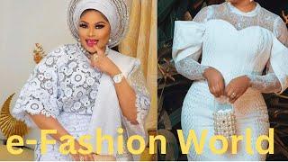 African Fashion Designs 2024 | Fabulous and Gorgeous White Cord Lace Styles For The Beautiful Women