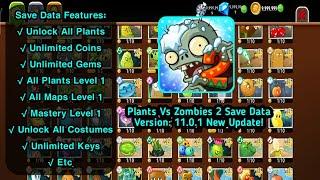 PLANTS VS ZOMBIES 2 MOD APK 11.0.1 UNLOCK ALL PLANTS || NEW UPDATE!!