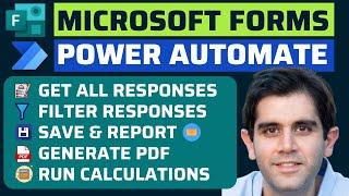 How to Get Forms Responses using Power Automate | Download Excel, Filter, PDF of Quiz Results