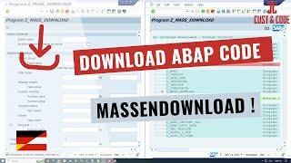 Download ABAP Code für Backup - Massendownload [deutsch]