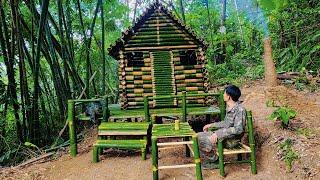 Man alone built large shelters, bamboo houses, ancient bamboo tables... stone houses.