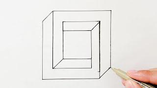 How to Draw an Impossible Square (Optical Illusion)