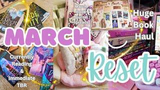 My March Reset  | Book Journal Spreads, Currently Reading, and Book Hauls! ‍️