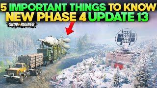 New Phase 4 Update 5 Most Important Things in SnowRunner You Need to Know