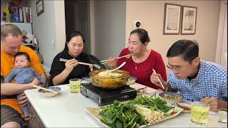 Vlog 2643 ll CẢ NHÀ CÙNG NHAU ĂN LẨU CHỈ TOÀN RAU CÙNG EM BÉ DONALD | HOYER FAMILY CUỘC SỐNG MỸ