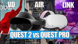 This Surprised Me! Quest Pro vs Quest 2 w/ PCVR - Oculus Link, Air Link, Virtual Desktop