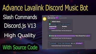 How to Make Lavalink Discord Music Bot With Source Code | Spotify , 24/7 Music Bot in VC