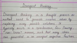 What is Divergent Thinking? Short and Sweet Answer | PAS Education