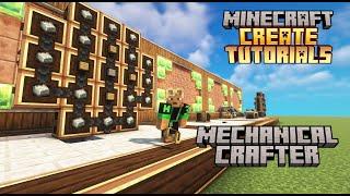 How to:  Mechanical Crafter!  [Minecraft Create Mod Tutorial] Ep025