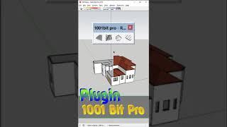 Sketchup tutorial parametric | hip Roof in sketchup | 1001 bit pro #short