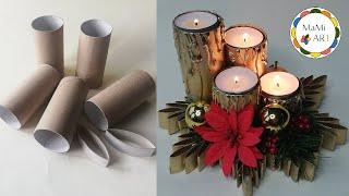 Amazing ADVENT DECORATION from toilet paper rolls