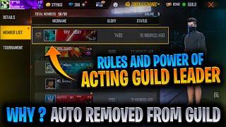 What is the work of acting guild leader in free fire | free fire me acting guild leader kya hota hai