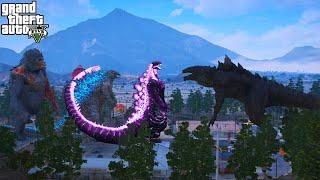 Godzilla 1998 vs Shin Godzilla, Atomic Godzilla, Gorilla Zombie- GTA V Mods