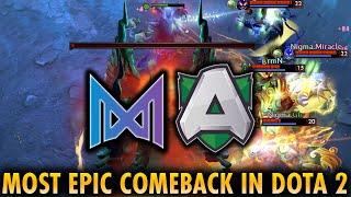 WTF 1HP THRONE COMEBACK!!! - NIGMA VS ALLIANCE - MOST EPIC COMEBACK IN DOTA 2 HISTORY