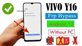 Vivo Y16 Frp Bypass  Android 14 Frp Unlock  Vivo Y16 Google Account Remove  Without PC 100%