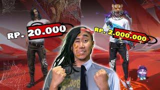 REVIEW  AKUN FF Rp 20.000 VS Rp 2.000.000