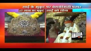 A  Rs. 27 L Gold crown donated to Shirdi's Sai Baba