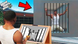 Franklin Uses Magical Painting To Run From Jail In Gta 5!