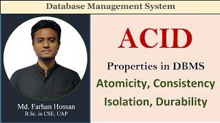 Lec: 89 | ACID Properties in DBMS | Atomicity |Consistency| Isolation | Durability | Bangla Tutorial