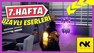 (7. Hafta) Fortnite Uzaylı Eserleri Lokasyonları - Efsanevi Uzaylı Asker Tarz Değiştirme