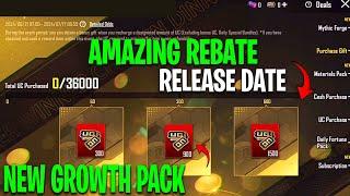 New Amazing Rebate Release Date | New Growth Pack Get Free Uc | Free Materials | PUBGM