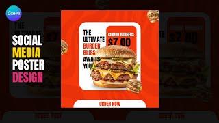 Craft an Eye-Catching Burger Promotion Poster in Canva | Day 16