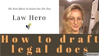 How to draft legal documents