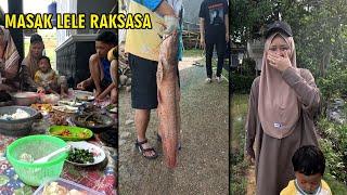 MANCING LELE RAKSASA, MASAK DAN MAKAN BESAR DI KAMPUNG TENGAH SAWAH