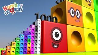 Numberblocks Mathlink Step Squad 1 to 10 vs 1000 to 30,000 BIGGEST Standing Tall Numbers Pattern