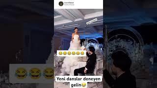 Yeni danslar deneyen gelin#gelin #düğün #damat #nikah #eğlence #komedi #komik #eğlence #dance #dans