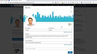 How to update your LinkedIn profile photo and background image