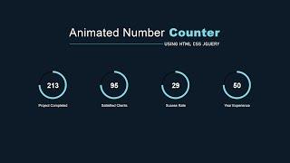 How To Make Circular Progress Bar with Counter Using HTML CSS jQuery