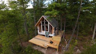 Window Wall Windows Begin - Offgrid Mountain Cabin Build Ep.57