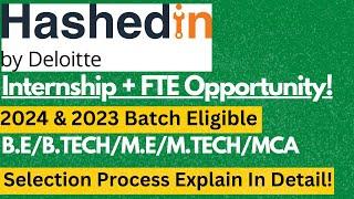 Hashedin By Deloitte Off Campus Recruitment drive 2024 & 2023 Students Eligible 