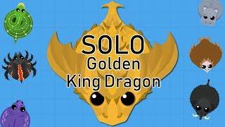 SOLO UNCUT GOLDEN KING DRAGON GAMEPLAY!! // GOLDEN KD IN 40 MINUTES! // MOPE.IO