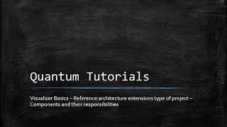 Components in reference architecture type of project, and their responsibilities.