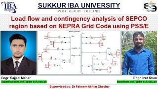 Load flow and contingency analysis of SEPCO region based on NEPRA Grid Code using PSS/E