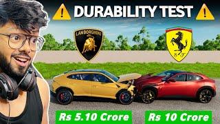 Lamborghini Urus VS Ferrari Purosangue | Expensive SUV's Crash Testing - BeamNG