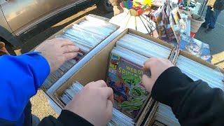 BACK AT THE FLEA MARKET FINDING VINTAGE COMIC BOOKS !!!