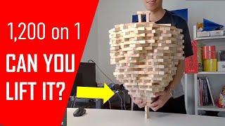 Lifting 1,200 pieces of Jenga (Twitch stream highlight 2021/02/26)