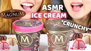 ASMR: MAGNUM PINT ICE CREAM | CRUNCHY EATING SOUNDS | ENTIRE TUBS MUKBANG