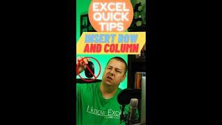 Excel Quick Tips - Insert Row / Column Shortcut with No Mouse #excel #exceltips #analytics