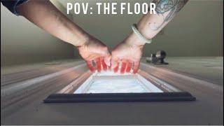 FAST & AGGRESSIVE ASMR BUILDUP TAPPING POV: THE FLOOR (lofi, lots of camera tapping )