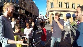 Uppsala SWEDEN reacts to STREET MAGIC!!