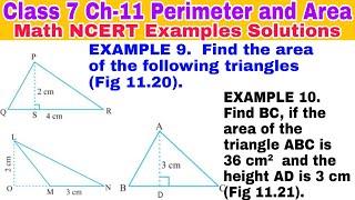 Class 7 Ch-11 Example 9 | Example 10 | Perimeter and Area| Chapter 11 |Math NCERT Examples Solutions