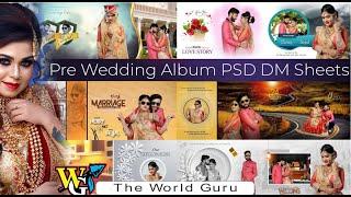 12 Beautiful Pre Wedding Album PSD DM Sheets