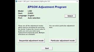 How to Reset Epson L382