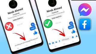 How to Fix Not Everyone Can Message This Account On Facebook Messenger Problem Solve