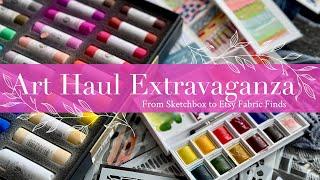 Art Haul Extravaganza   From Sketchbox to Etsy Fabric Finds